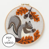 Autumn Squirrel Digital Pattern