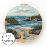 Coastal Waters Digital Pattern