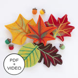 Fall Leaves & Acorns Digital Pattern