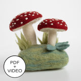 Forest Toadstools Digital Pattern
