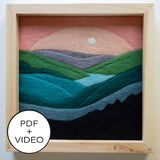 Moonlit Mountains Digital Pattern