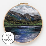 Mountain Lake Digital Pattern