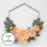 Rose Wreath Digital Pattern