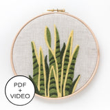 Snake Plant Digital Pattern