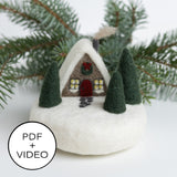 Snowy Chalet Digital Pattern