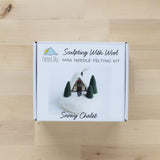 Snowy Chalet Mini Needle Felting Kit