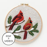 Winter Cardinals Digital Pattern
