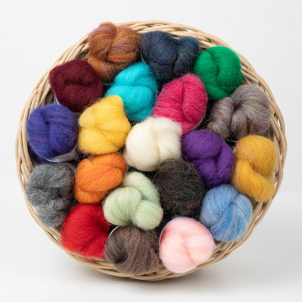 Felting Wool Roving 84 PICK ANY COLORS very Soft Needle Felting Wool  Rainbow Color Roving 