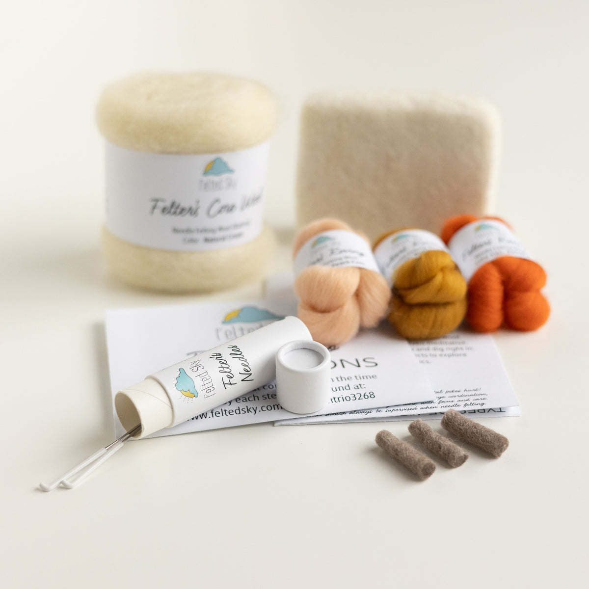 Pumpkin Trio Mini Needle Felting Kit – Felted Sky