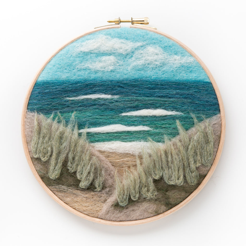 DIY Wool Embroidery Craft kit Felt Painting Embroidery Frame Landscape Wool  Needle Picture Decoration For Adults Kids