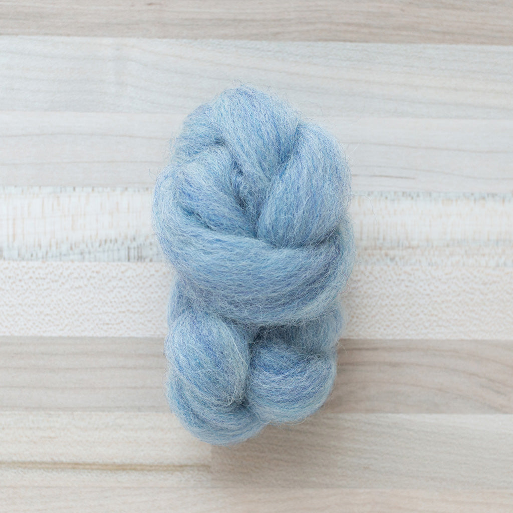 Wool Roving - 2. Baby Blue