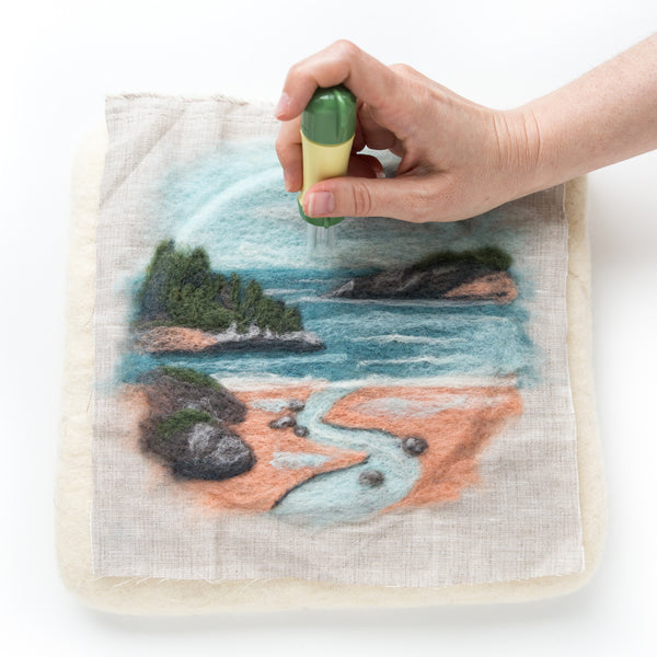 Winter Snow Needle Felting Kit - Landscape Painting with Wool– Felted Sky