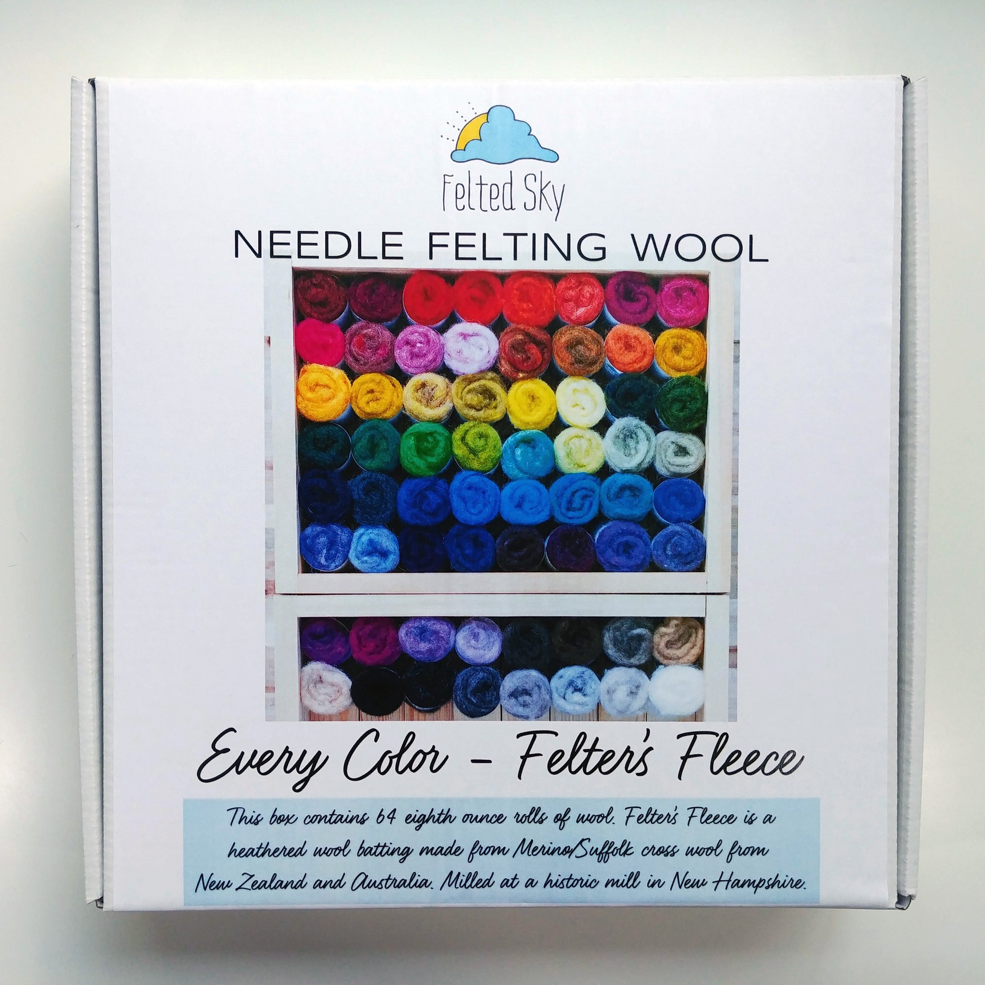 Every Color Felter's Fleece - 1/8 oz. – Felted Sky