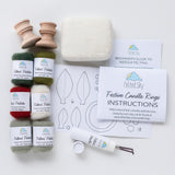 Festive Candle Rings Needle Felting Kit
