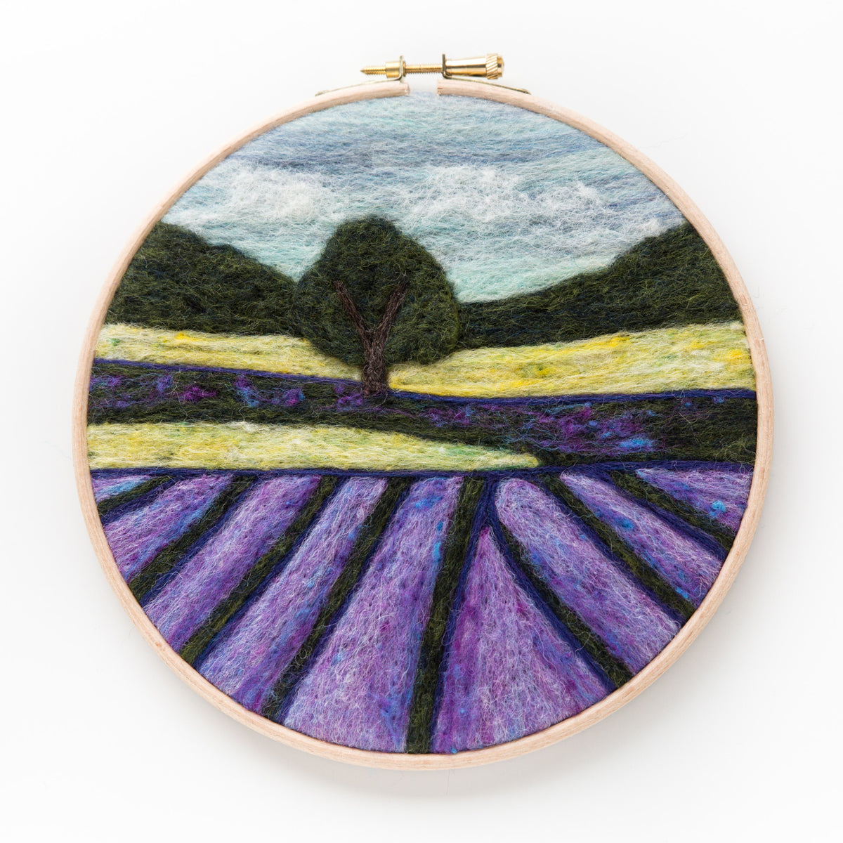 Lavender Fields Needle Felting Kit - Landscape Painting with Wool– Felted  Sky