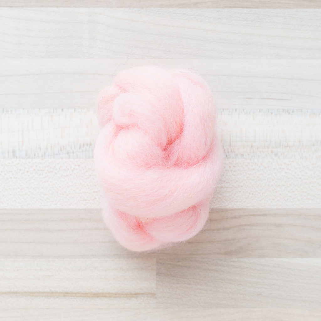 Needle felted wool felting Light pink wool Roving for felting supplies  short fabric easy felt