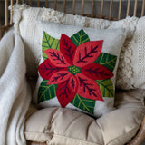 Poinsettia Pillow Cover Needle Felting Kit