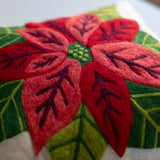 Poinsettia Pillow Cover Needle Felting Kit