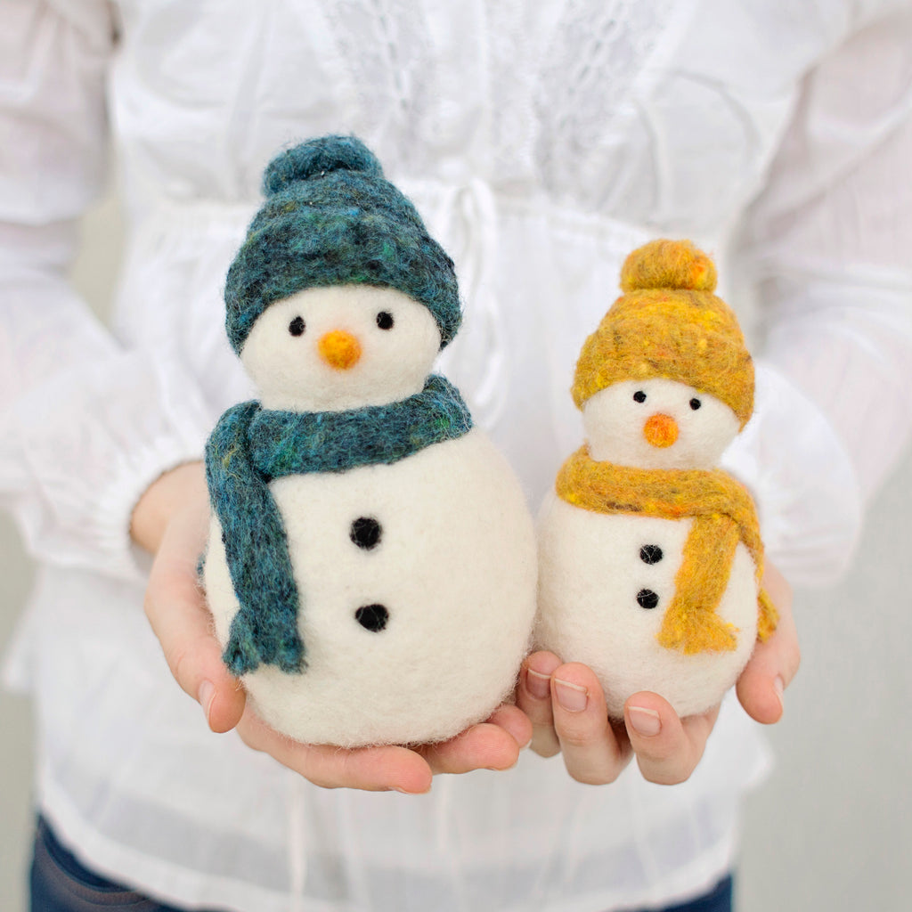 4packs Wool Felt Kit Needle Felting Roving Craft Kit - Santa Snowman Xmas  cute
